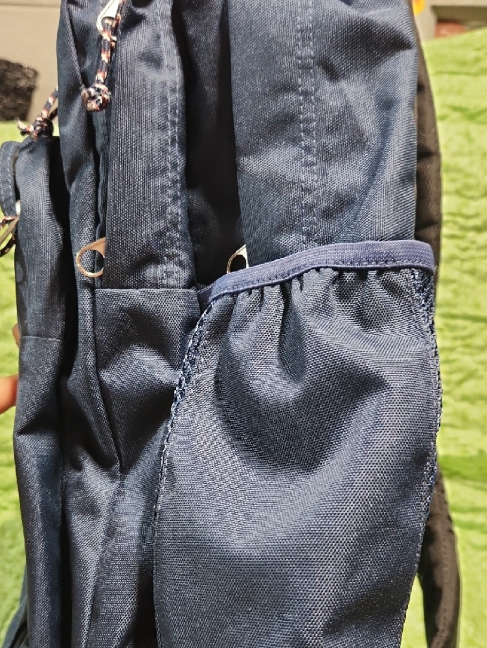 Jansport Navy Blue Backpack with Tan Base - Picture 6 of 8
